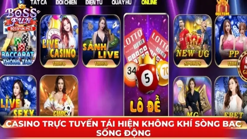 Casino trực tuyến tái hiện không khí sòng bạc sống động